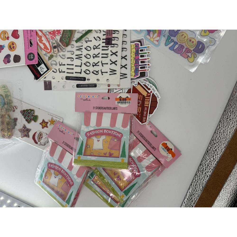 3 Lb Mixed Sticker Lot Scrapbooking Planner Alphabet Holiday Animals Crafts - Picture 5 of 10